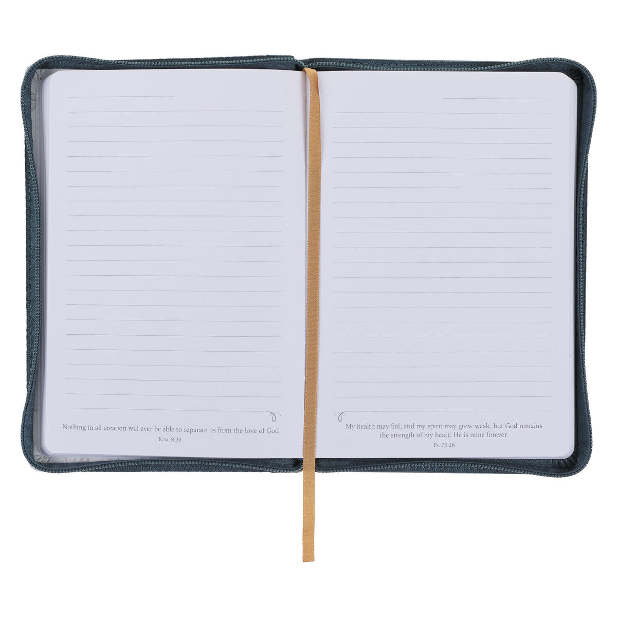 All Things are Possible Teal Tourmaline Faux Leather Journal with Zipper Closure - Divine Touch 